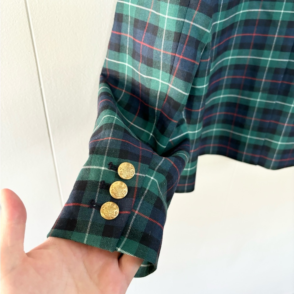 J. Crew Green Plaid Blazer - Picture 4 of 5